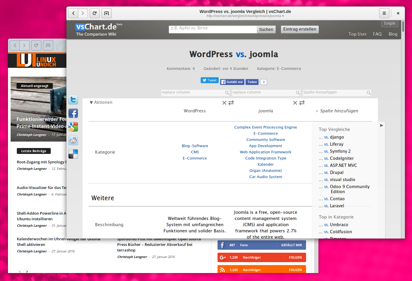 vsChart Wordpress Joomla
