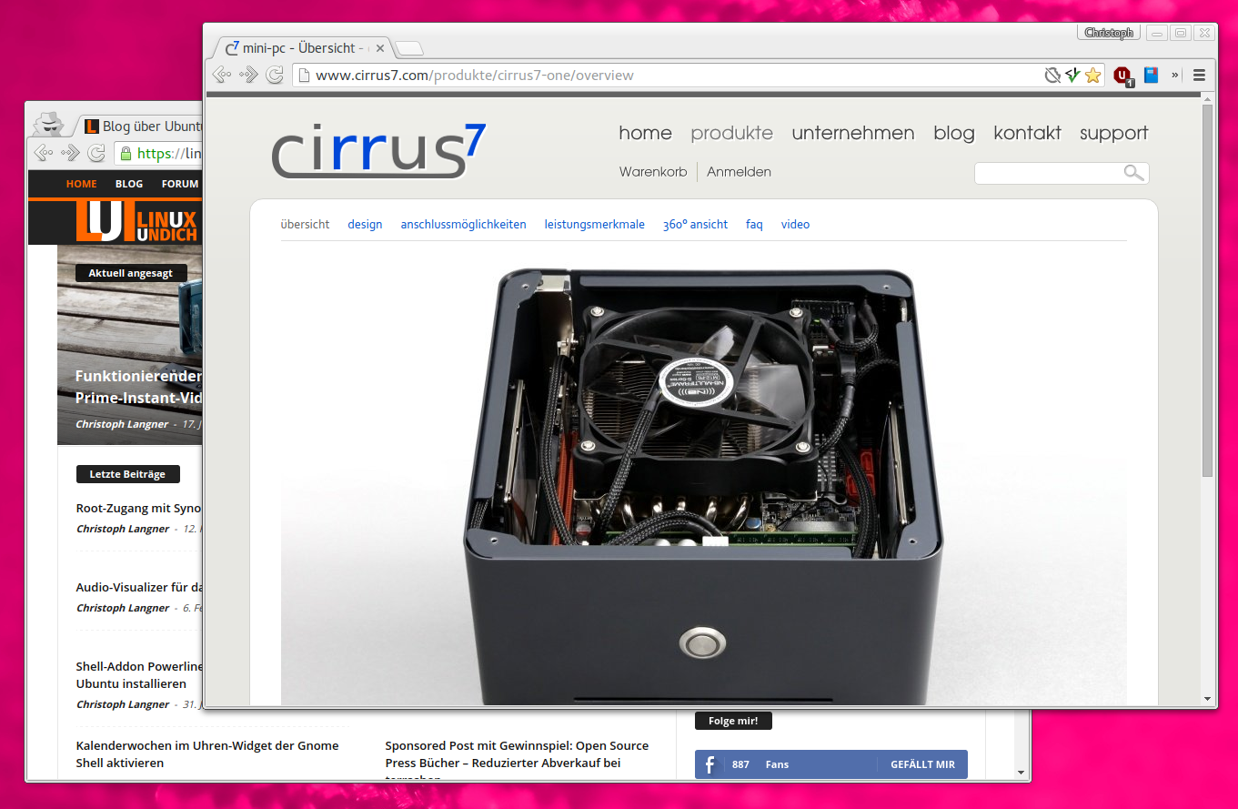 Andreas über seinen cirrus7 one „Weihnachts-PC“