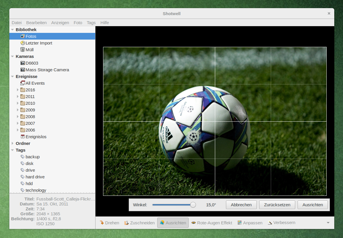 Bilder Mit Shotwell 0 12 2 Oder Gimp Drehen Und Automatisch Zuschneiden Linux Und Ich