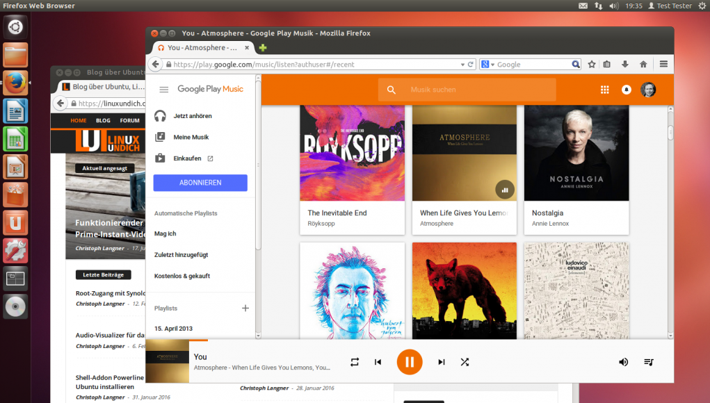 Ubuntu Google Play Music