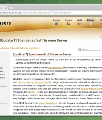 Spenden für ubuntuusers.de