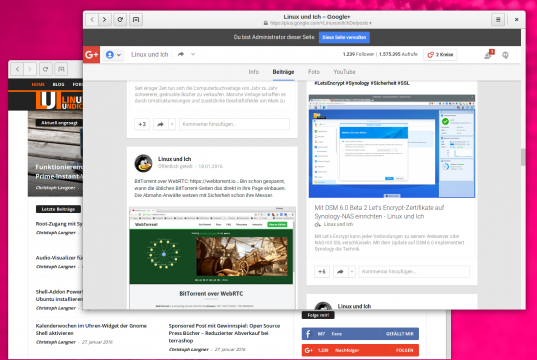 Vorschaubilder Facebook Google+