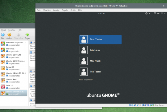 VirtualBox Ubuntu Gnome