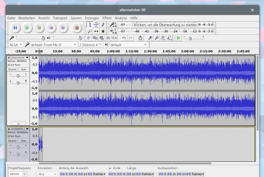Aucacity unter Linux