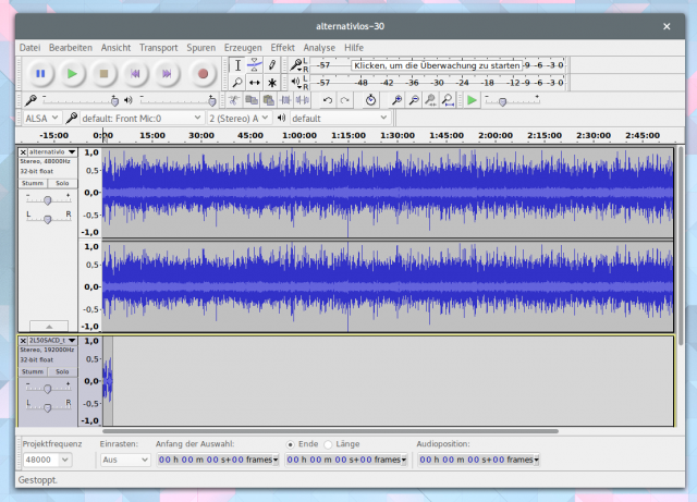 Workaround: Audacity zeigt Menü unter Ubuntu Quantal 12.10 nicht an