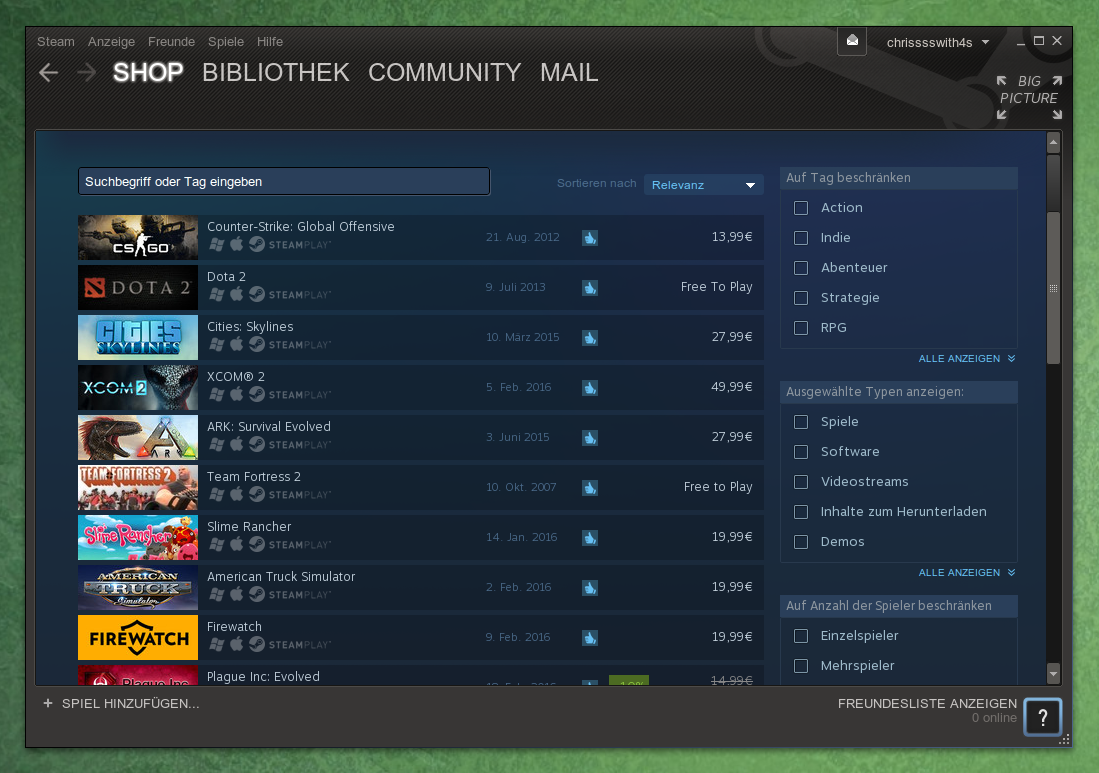 Steam für Ubuntu im Software-Center im Kurztest, viele Titel stark reduziert