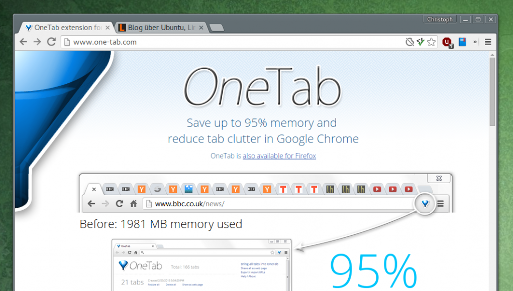OneTab für Chrome