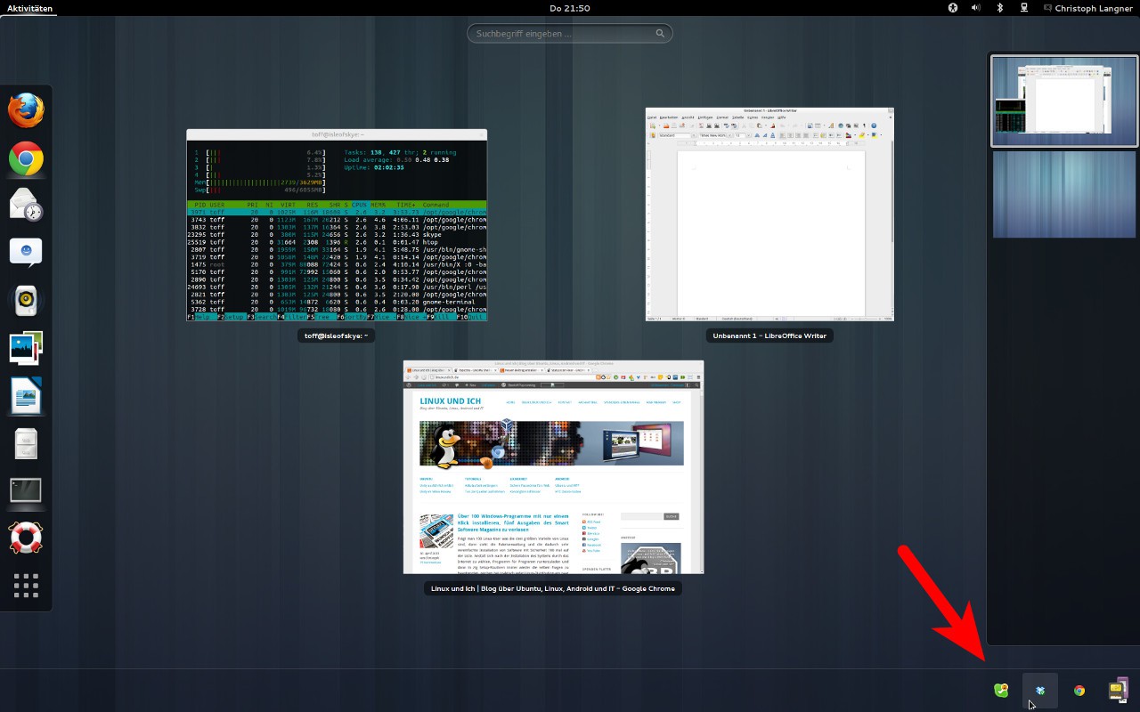Skype, Dropbox und Co. sortieren sich unsichtbar im"Message Tray" ein.
