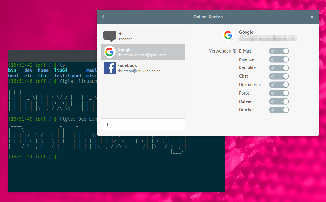 Google Konten Gnome