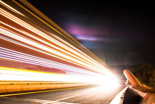 Highway at night