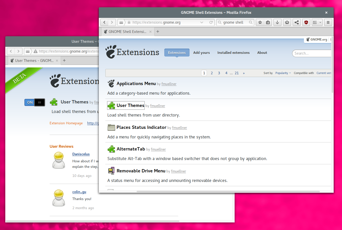 Die besten Erweiterungen für die GNOME Shell