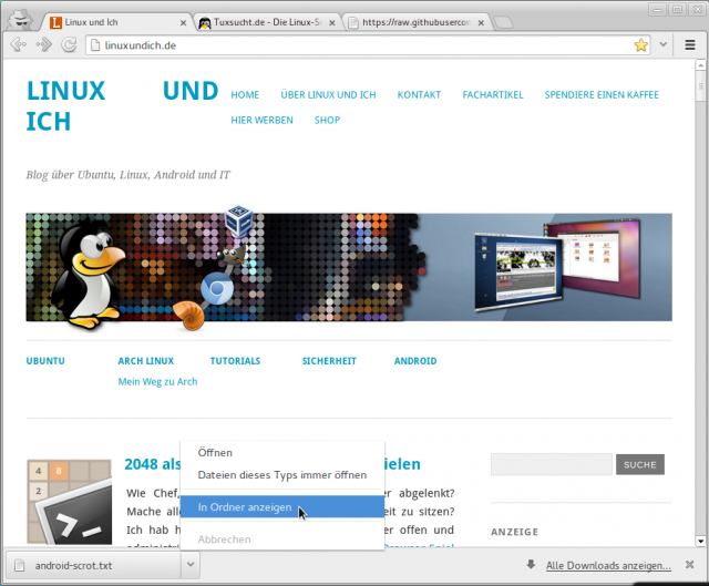Öffnet man unter Arch Linux mit der GNOME-Shell Ordner aus Anwendungen heraus...