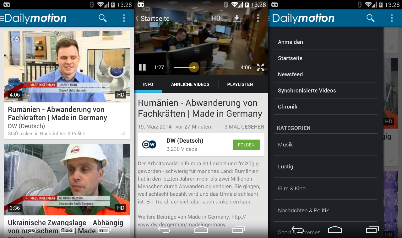 Auch die YouTube-Alternative kann mit Chromecast umgehen.