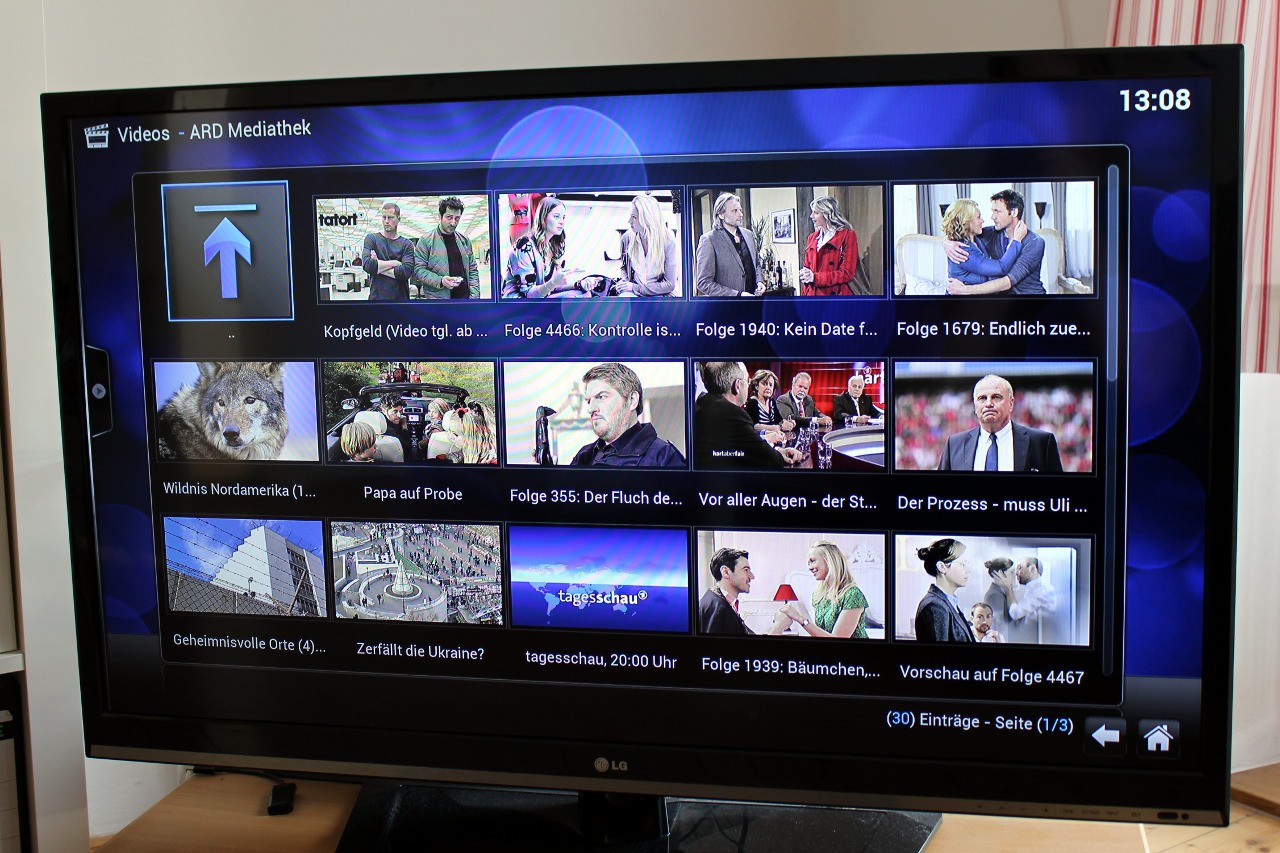 Neben lokal oder im Netzwerk gespeicherten Videos spielt OpenELEC auch die großen Mediatheken ab.