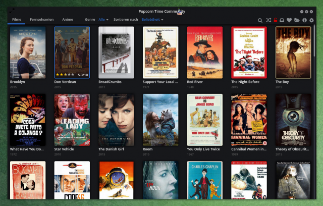 Popcorn Time bleibt mit der Version 0.2.8 weiter am Ball
