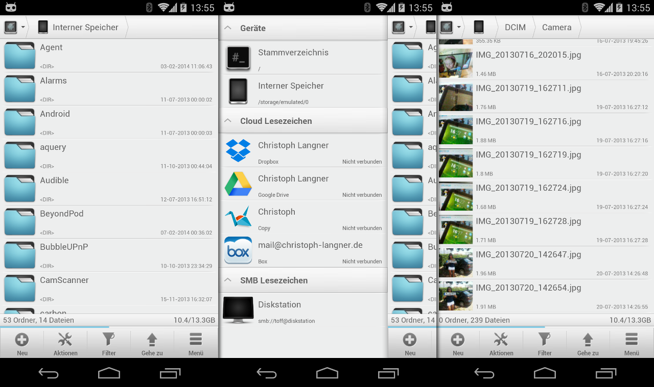 Mit dem Solid Explorer lassen Sich Bilder und Videos aus dem Dateimanager heraus an den Chromecast schicken.