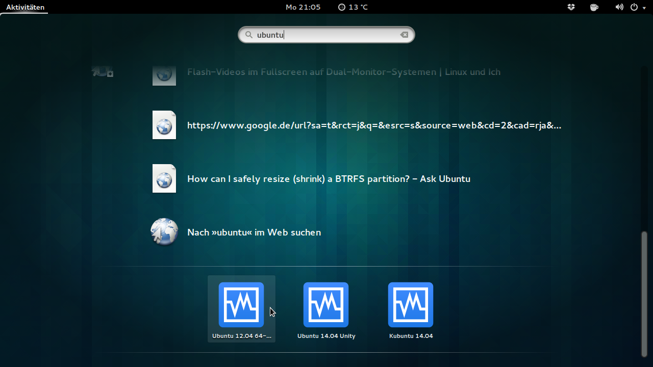 Der VirtualBox Vm Search Provider funktioniert jetzt wieder mit aktuellen GNOME-Versionen.
