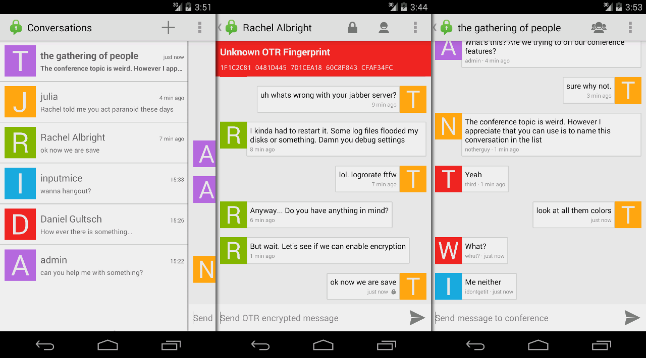 Conversations ist ein Open-Source-Client für XMPP/Jabber-User unter Android.