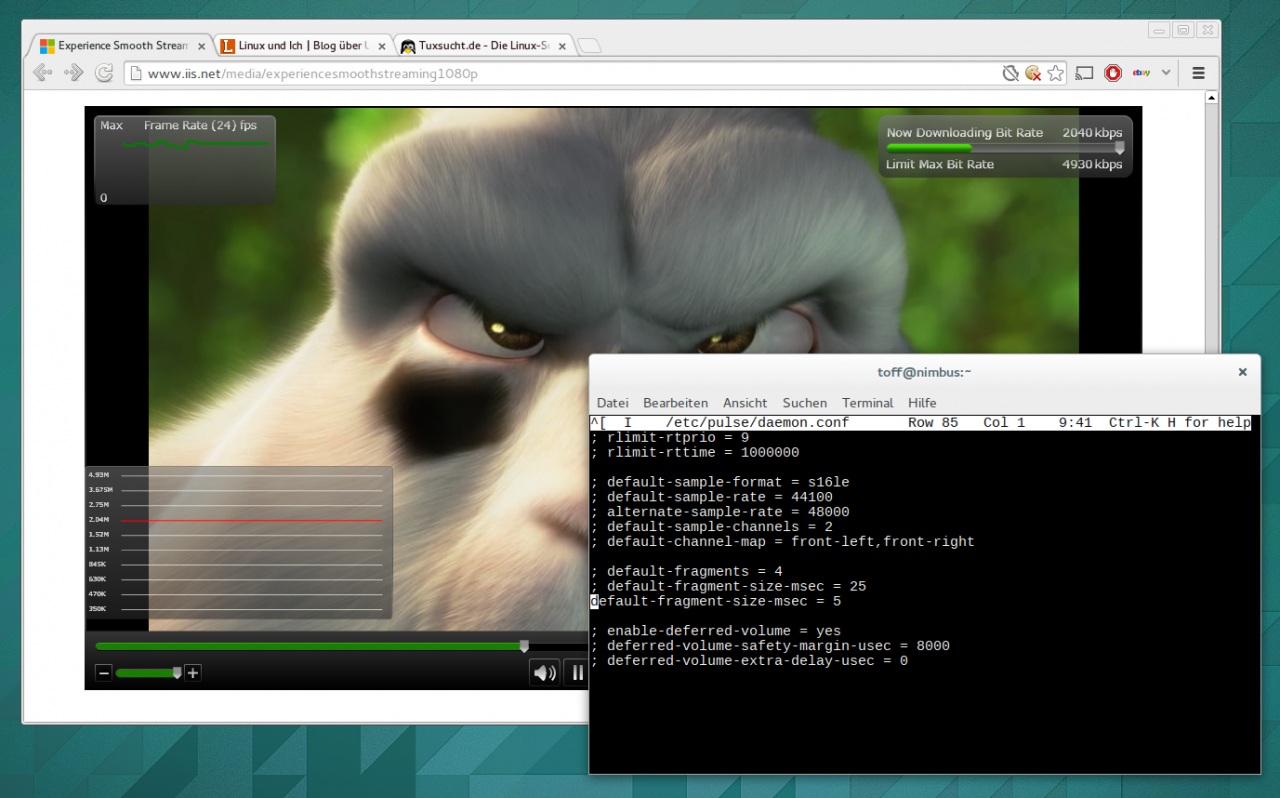 Richtig konfiguriert bremst Pulseaudio das Pipelight-Playback nicht mehr ein.