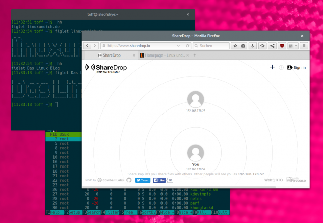 ShareDrop ist ein mit HTML5 gebauter Clone von Apples AirDrop für den Dateiversand