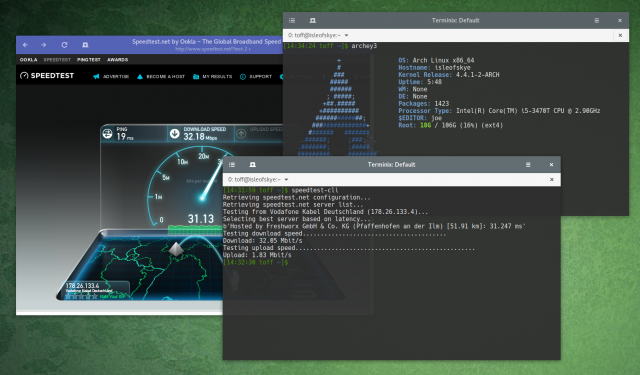 Speedtest.net mit speedtest-cli im Terminal ohne Browser ausführen