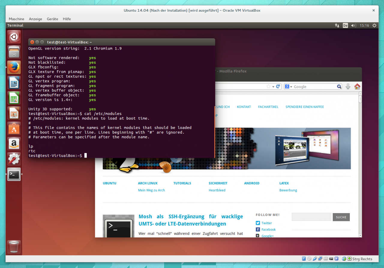 You need to load the kernel first. Ubuntu 14.04.