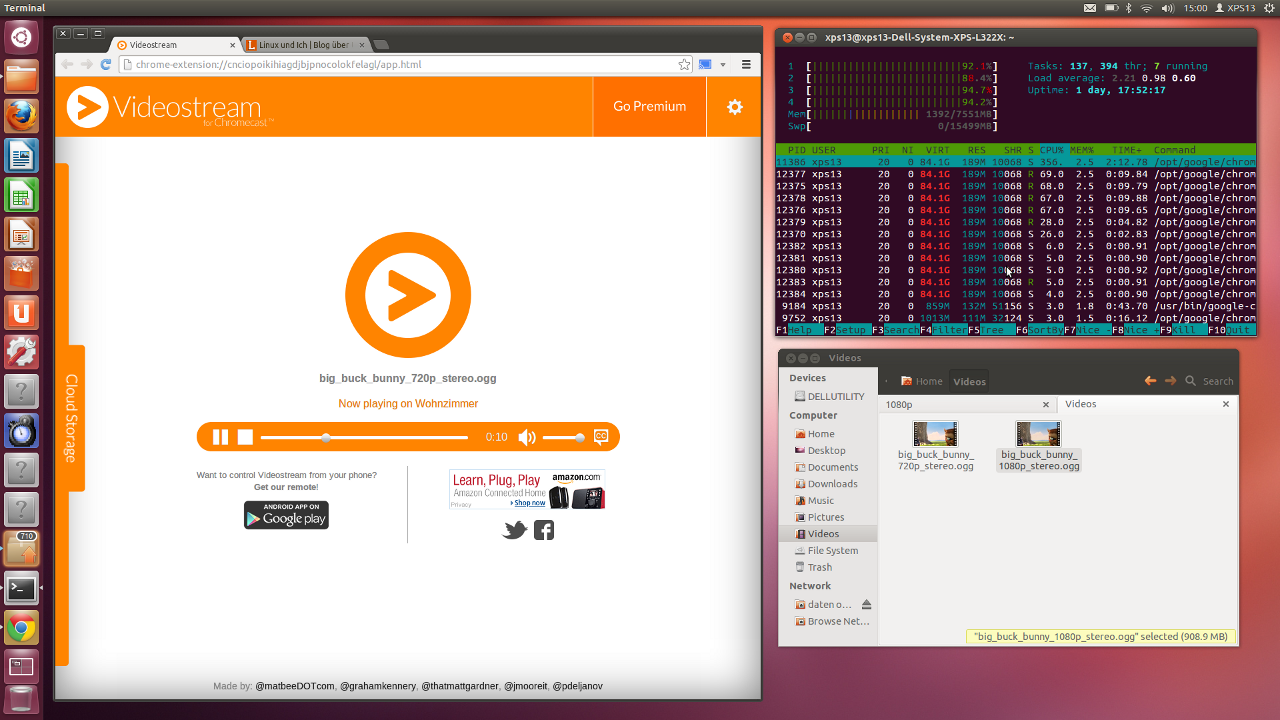 Videostream beamt Videos in beliebigen Formaten auf den Chromecast.