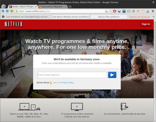 Netflix kommt nach Deutschland… Was ist mit Linux?