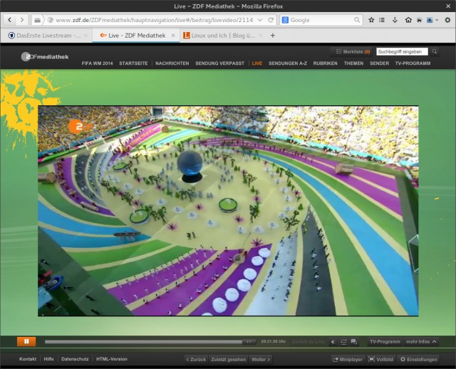 Die Live-Streams zur WM von ARD und ZDF kann man im Browser aufrufen.