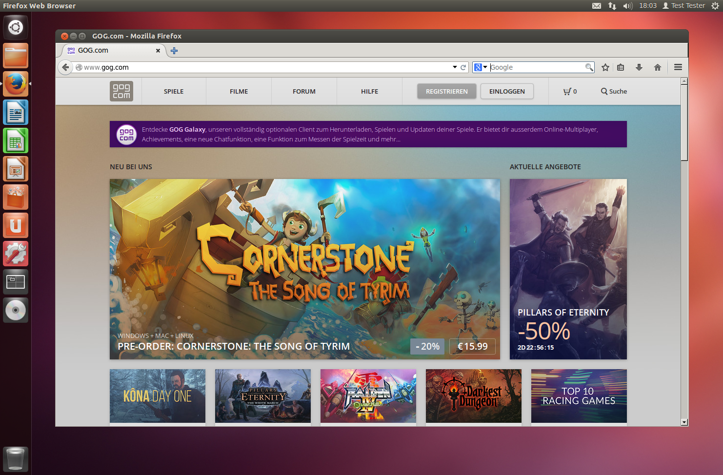 GOG.com bietet jetzt Spiele für Linux an