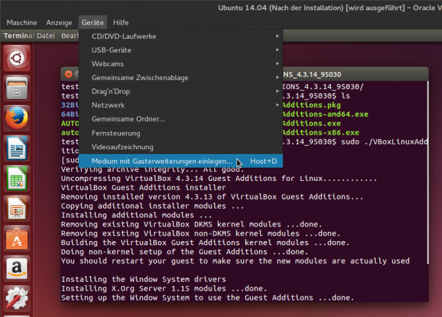In VirtualBox 4.3.14 funktioniert wieder die 3D-Beschleunigung virtualisierter Linuxe.
