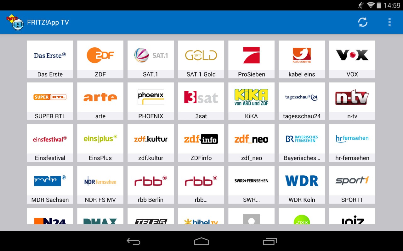 Fernsehen mit dem FRITZ!WLAN Repeater DVB-C und der neuen Fritz!App TV für Android.