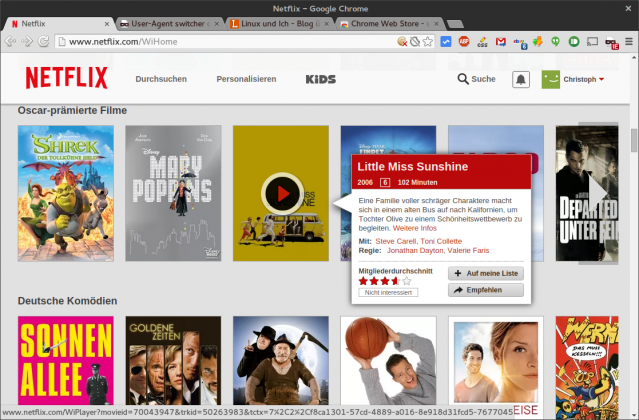 Netflix startet in Deutschland, dank HTML5-Player tut der Dienst unter