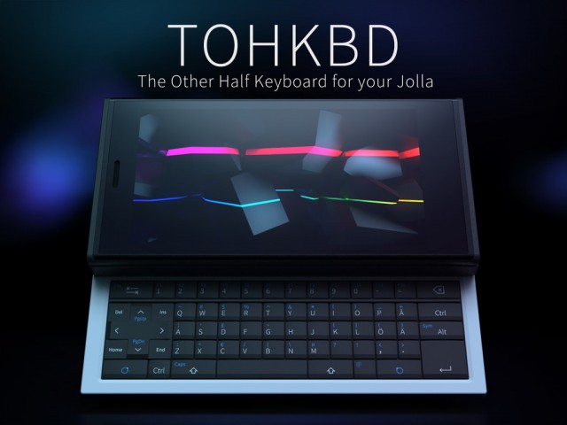 Das "The Other Half Keyboard for your Jolla" rüstet eine Hardwaretastatur nach.