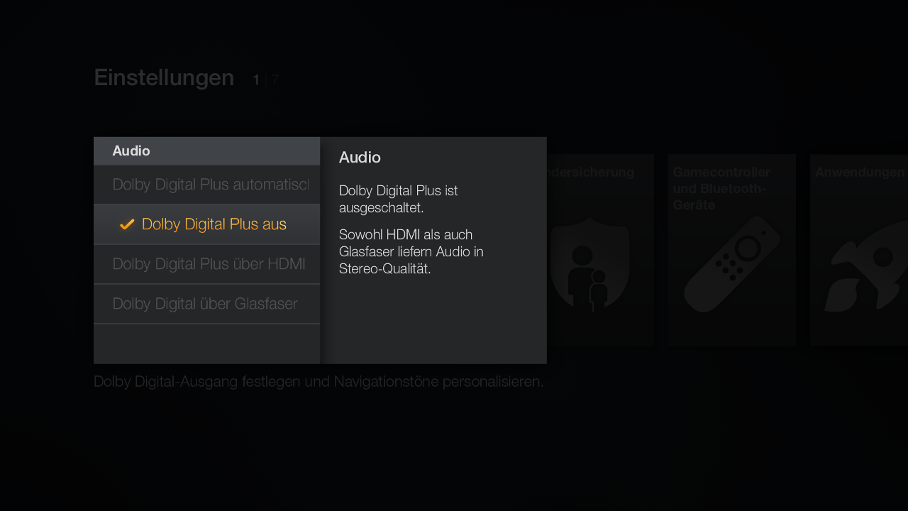 Dolby Digital sorgt theoretisch für tollen Sound, an einem Stereo-TV jedoch nur für klammen Ton.