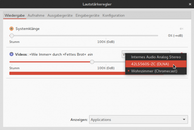 Mit Pulseaudio-DLNA leitet ihr den PC-Sound auf DLNA-fähige Geräte oder den Chromecast-Dongle.