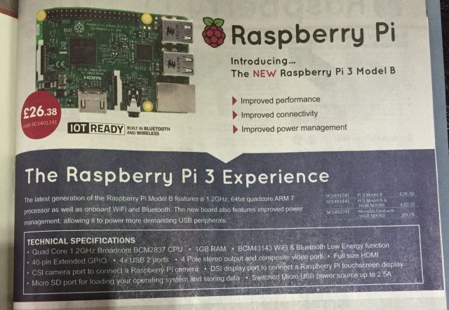 Raspberry Pi 3 bei CPC