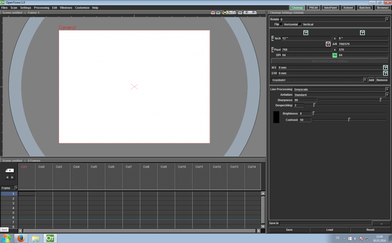 Open-Source Animations-Software OpenToonz unter Windows.