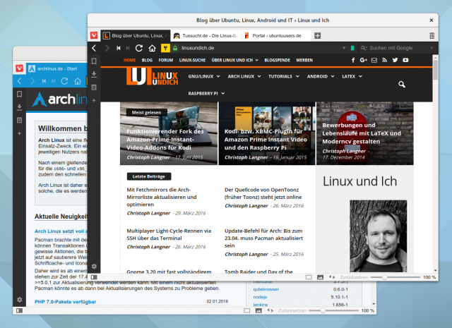 Vivaldi-Browser in Version 1.0 für Linux, MacOS X und Windows