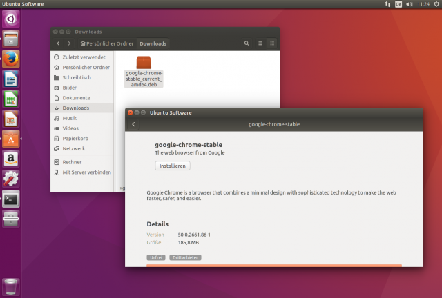 In Ubuntu 16.04 lassen sich aufgrund eines Bugs keine DEB-Pakete installieren.