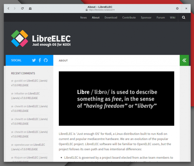 LibreELEC ist ein Fork der bekannten Kodi-Distribution OpenELEC.