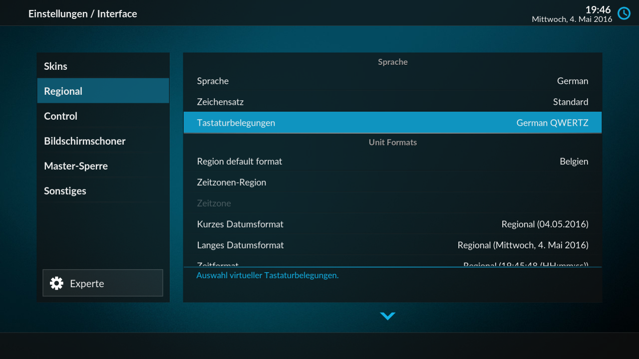 LibreELEC lässt sich nach Installation und Upgrade auf Deutsch umstellen.