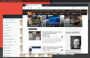 Firefox 57 mit Client Side Decorations unter Gnome