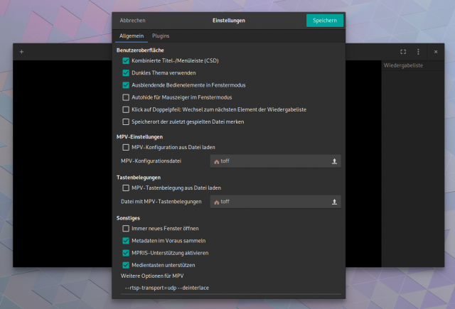 Für den Empfang des Fritzbox-TVs mit MPV muss man UDP als Transportmodus für die RTSP-Streams aktivieren.