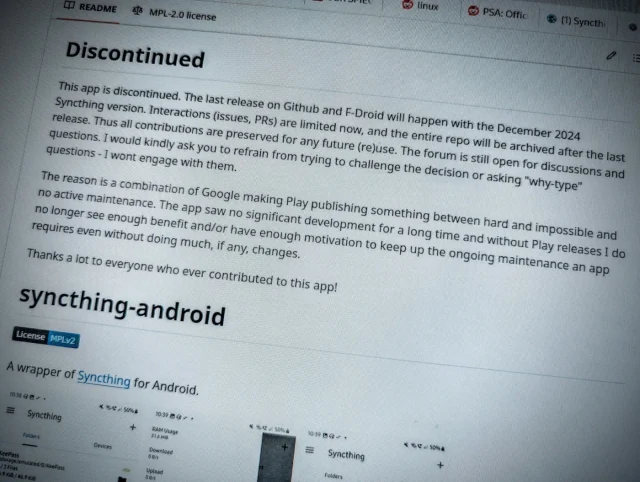 Ende des Syncthing-Clients für Android