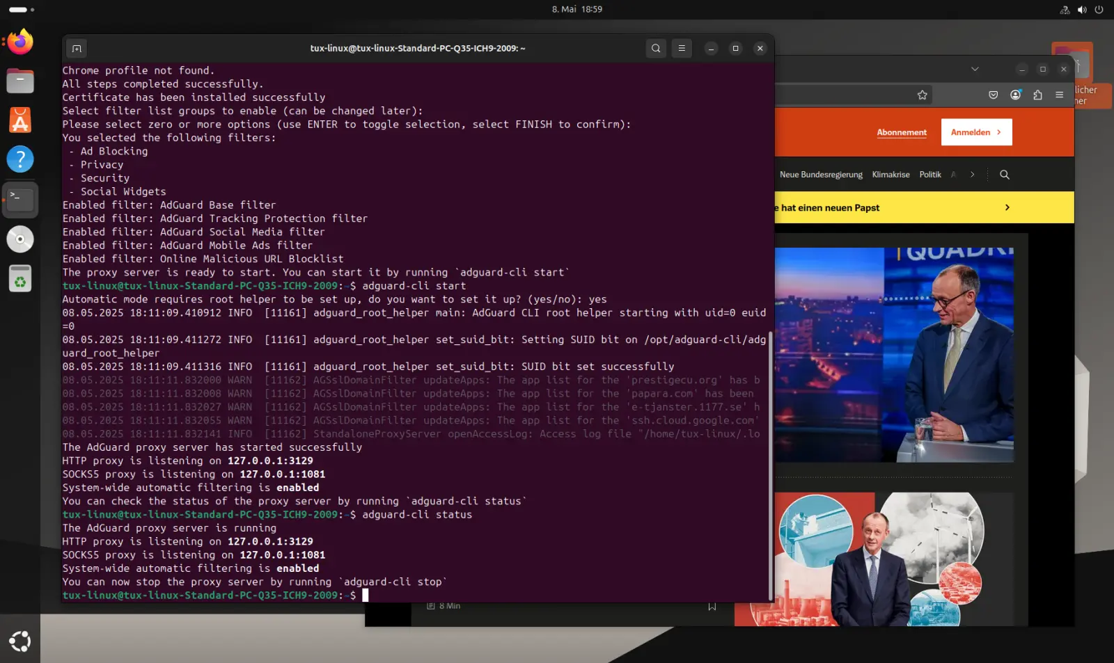 AdGuard für Linux 1.0 – Ad-Blocking via DNS per Abonnement