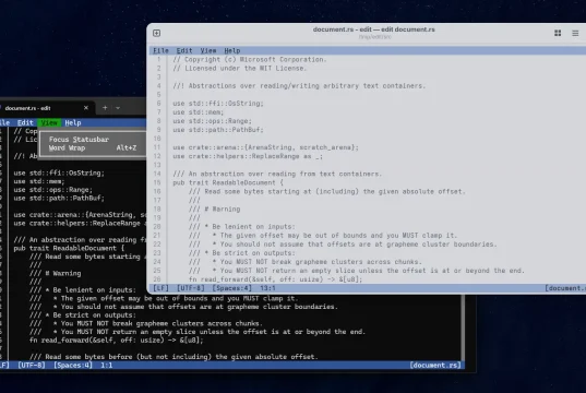 Microsoft veröffentlicht quelloffenen TUI-Texteditor "Edit" für Windows und Linux