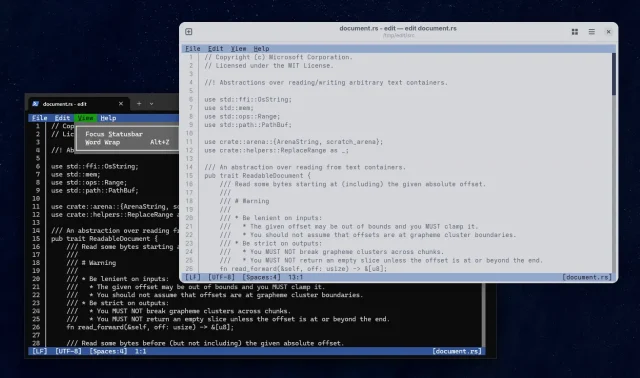 Microsoft veröffentlicht quelloffenen TUI-Texteditor „Edit“ für Windows und Linux