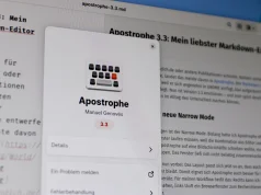 Apostrophe 3.3 macht den beliebten Markdown-Editor runder: Mit schmalem „Narrow Mode“, verbessertem Scroll-Sync und stabilerem Syntax-Highlighting wird das Schreiben und Arbeiten im Alltag deutlich angenehmer. Dazu kommen viele kleine Verbesserungen, die den Workflow spürbar erleichtern.