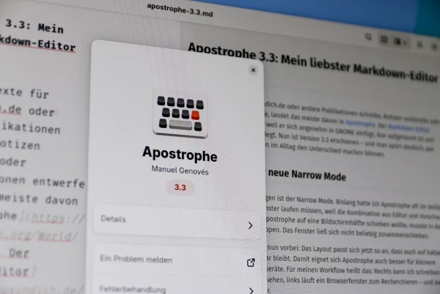 Apostrophe 3.3: Mein liebster Markdown-Editor wird runder